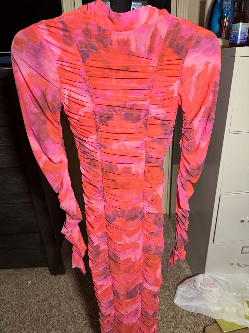 Rococo Sand Mabel Long Dress in Pink Tie Dye